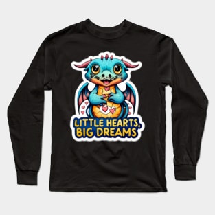 Little He Big Dreams - Baby Dragon And Stethoscope Long Sleeve T-Shirt